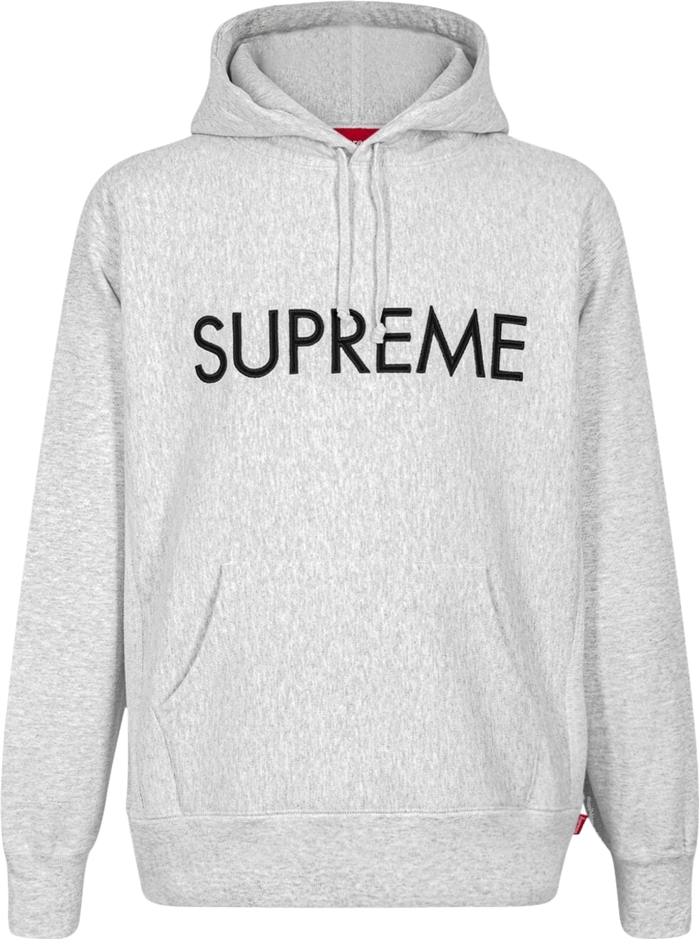 Supreme Capital Logo Hoodie - Grey | Editorialist