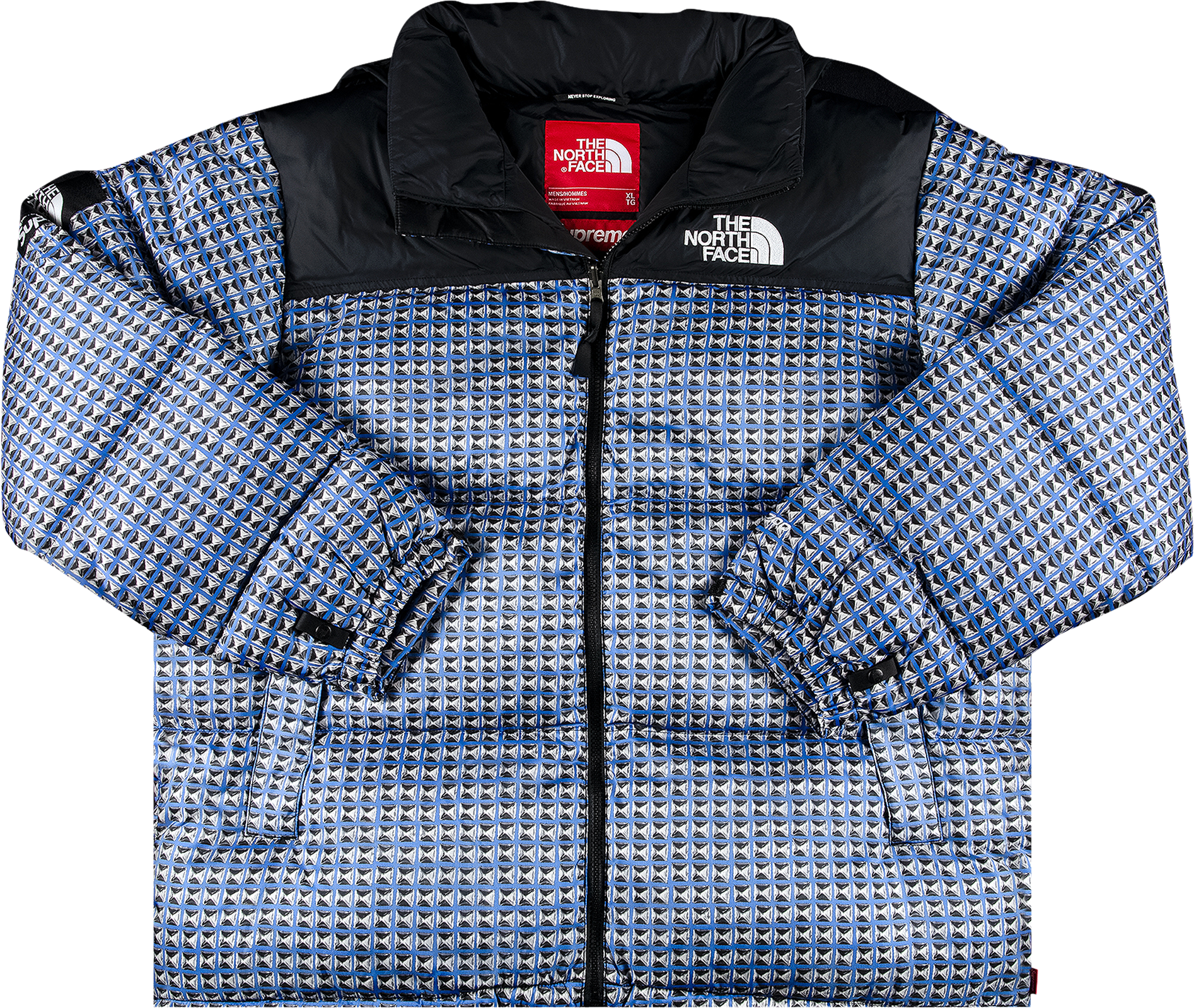 Supreme X The North Face Studded Nuptse Jacket - Blue | Editorialist