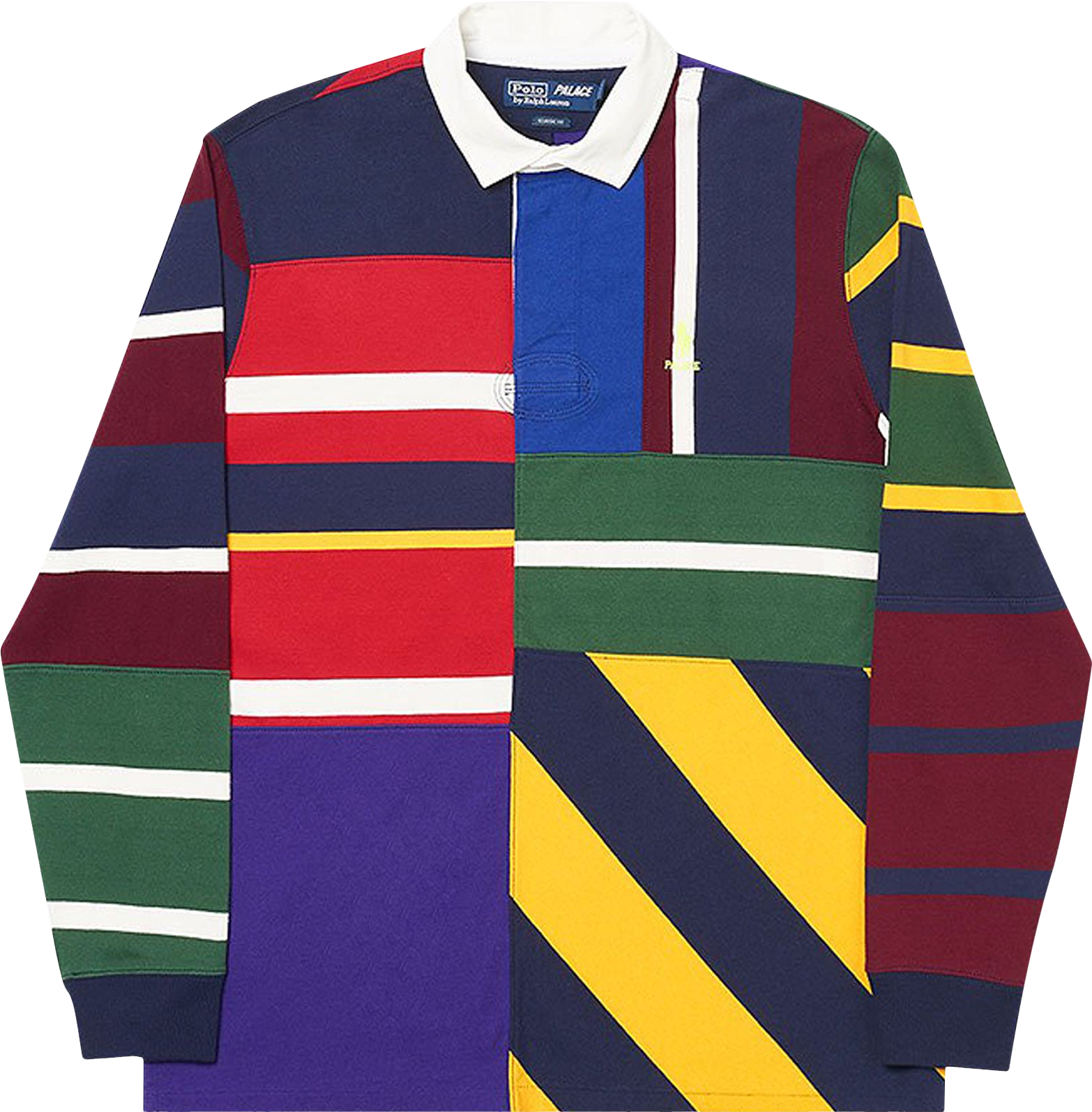PALACE X Ralph Lauren Pieced Rugby Polo - Multicolor | Editorialist