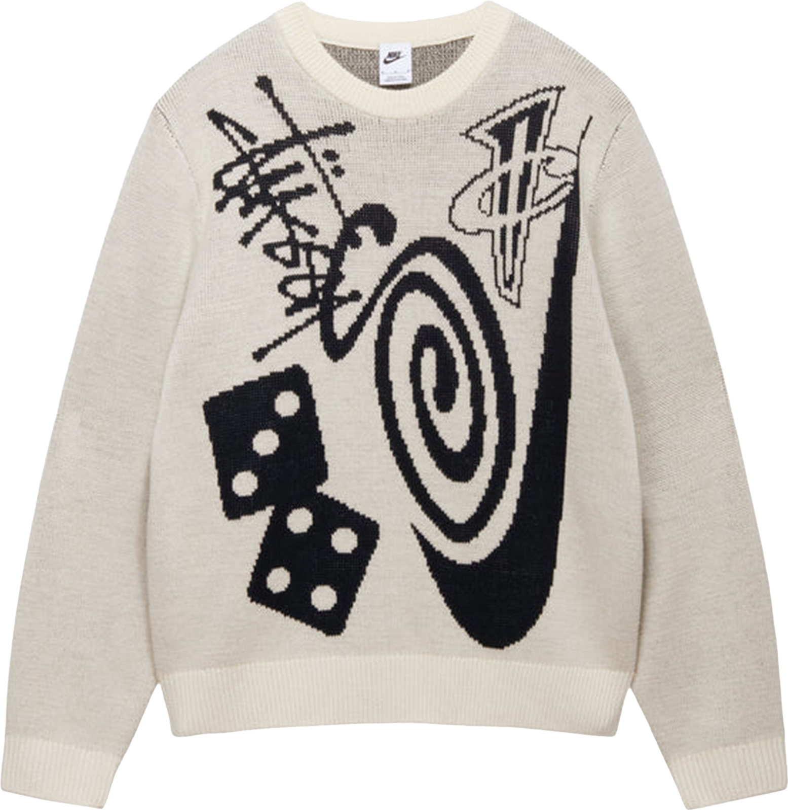 StüSsy Skull Crewneck Sweater - Black | Editorialist