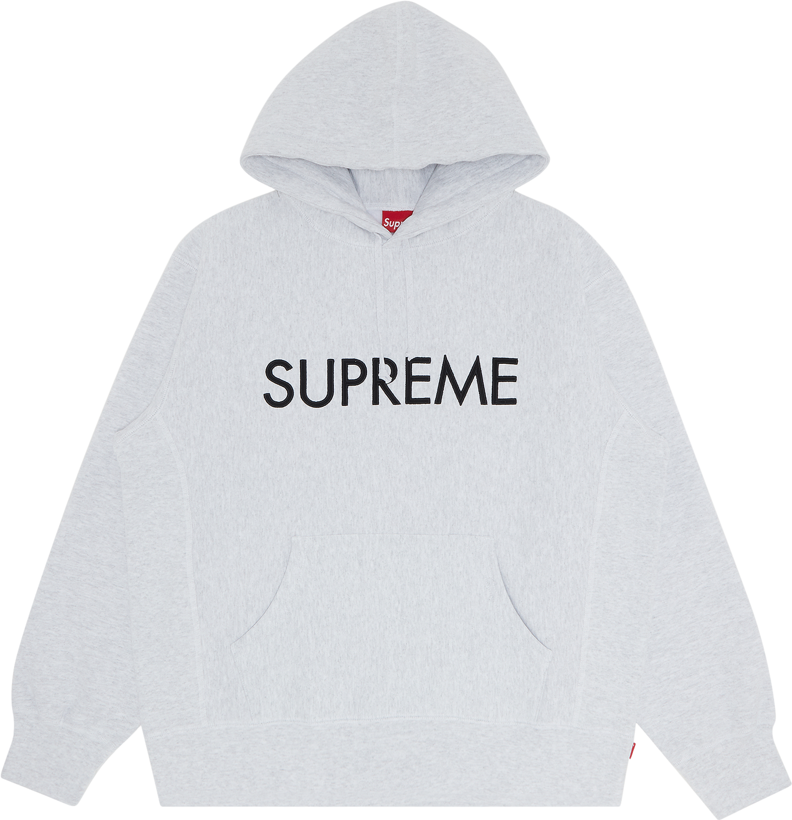 Supreme Capital Hooded Sweatshirt - Grey | Editorialist