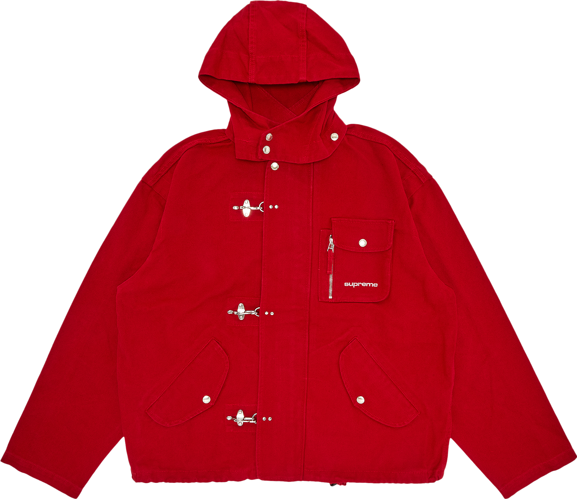 Supreme Canvas Clip Jacket - Red | Editorialist