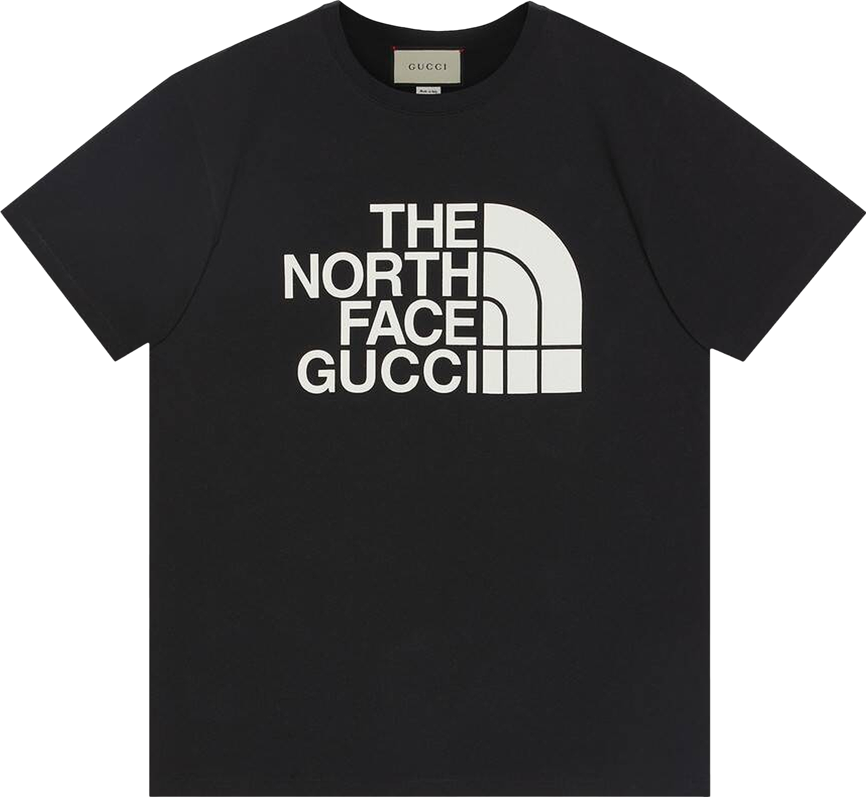 The North Face X Gucci Cotton T-Shirt In Black | Editorialist