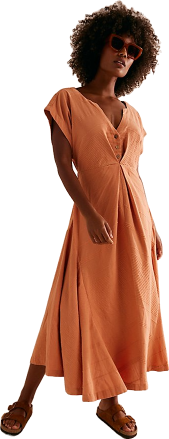outta here midi dress Free People Outta Here Midi Dress - Rusted Coral