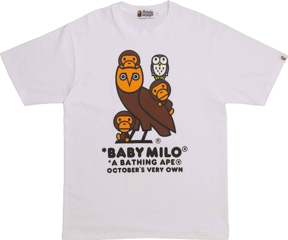 A Bathing Ape X Ovo Baby Milo T-Shirt - White | Editorialist