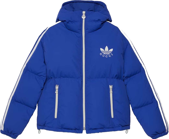 Gucci X Adidas Nylon Down Jacket - Blue | Editorialist