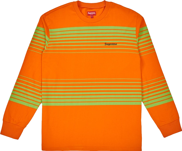 Supreme Stripe Pocket Long-Sleeve Top - Pink | Editorialist