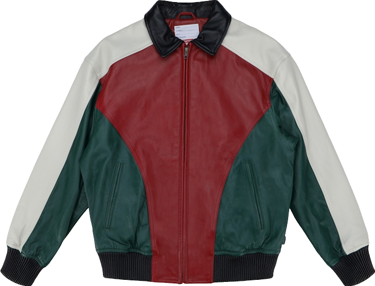 Supreme Studded Arc Logo Leather Jacket - Red | Editorialist