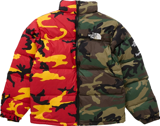 Supreme The North Face Split Nuptse Jacket - Tan | Editorialist