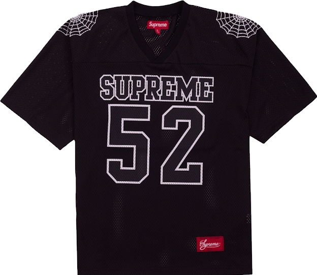 Supreme Spiderweb Football Jersey - Black | Editorialist