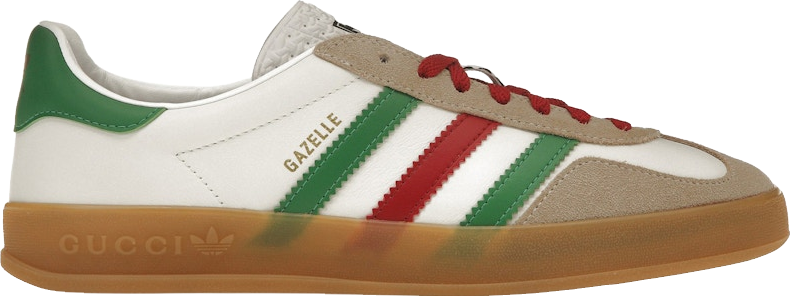Adidas X Gucci Gazelle Sneakers - White/Green/Red | Editorialist