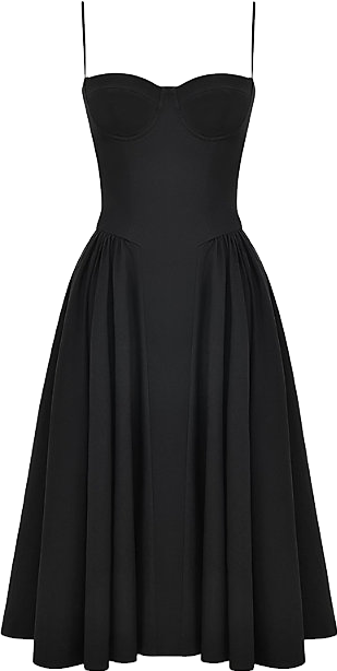 samaria black corset midi dress 'Samaria' French Navy Corset Sundress