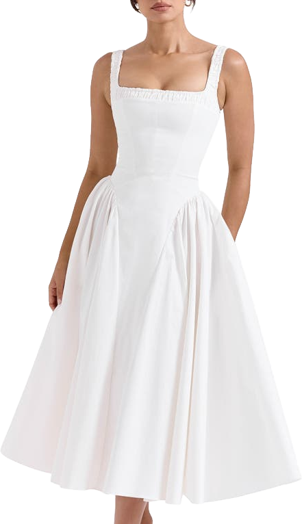 white christmas dresses Dorothy Midi Dress