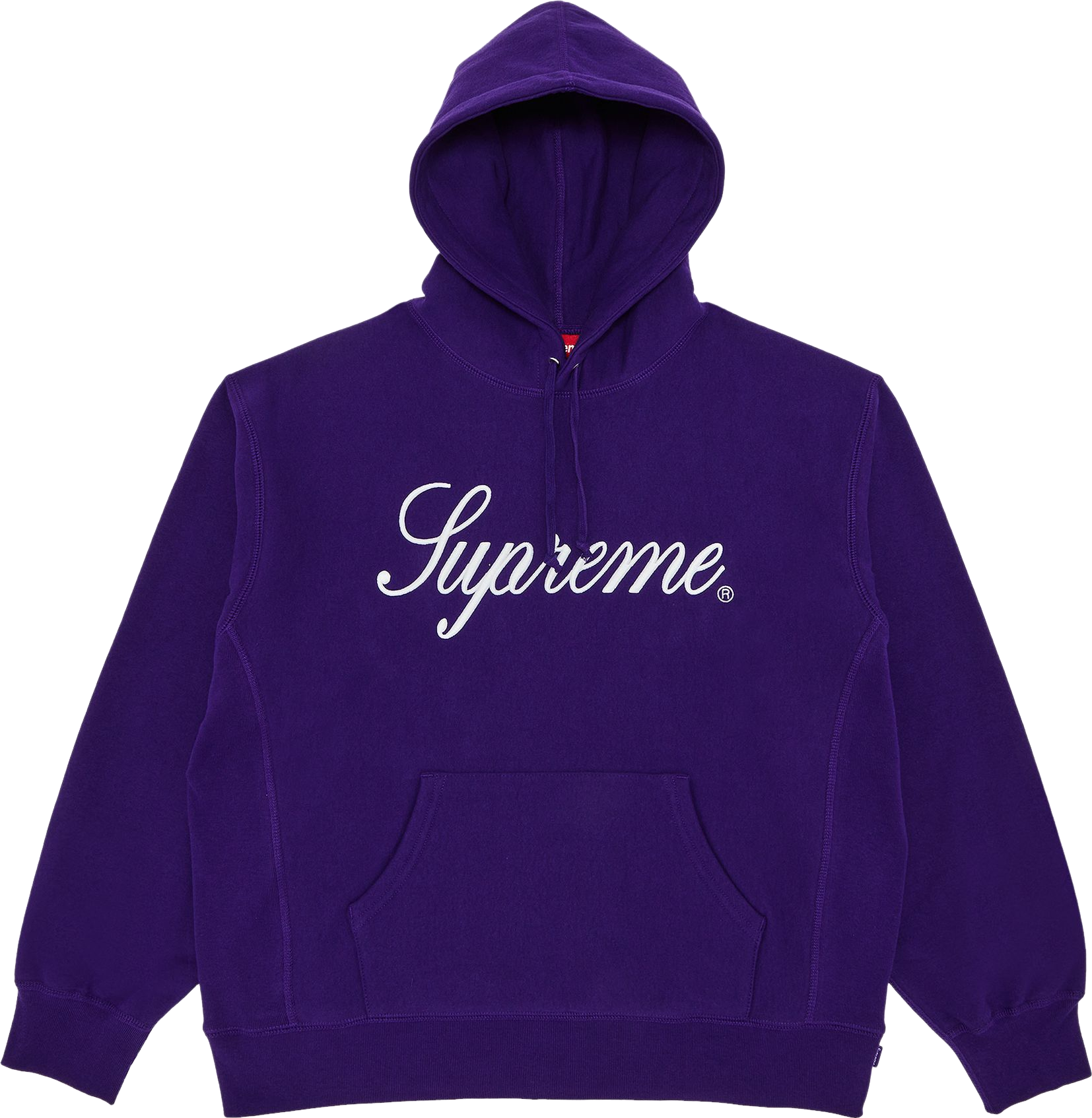 Supreme Embroidered Script Hooded Sweatshirt - Blue | Editorialist