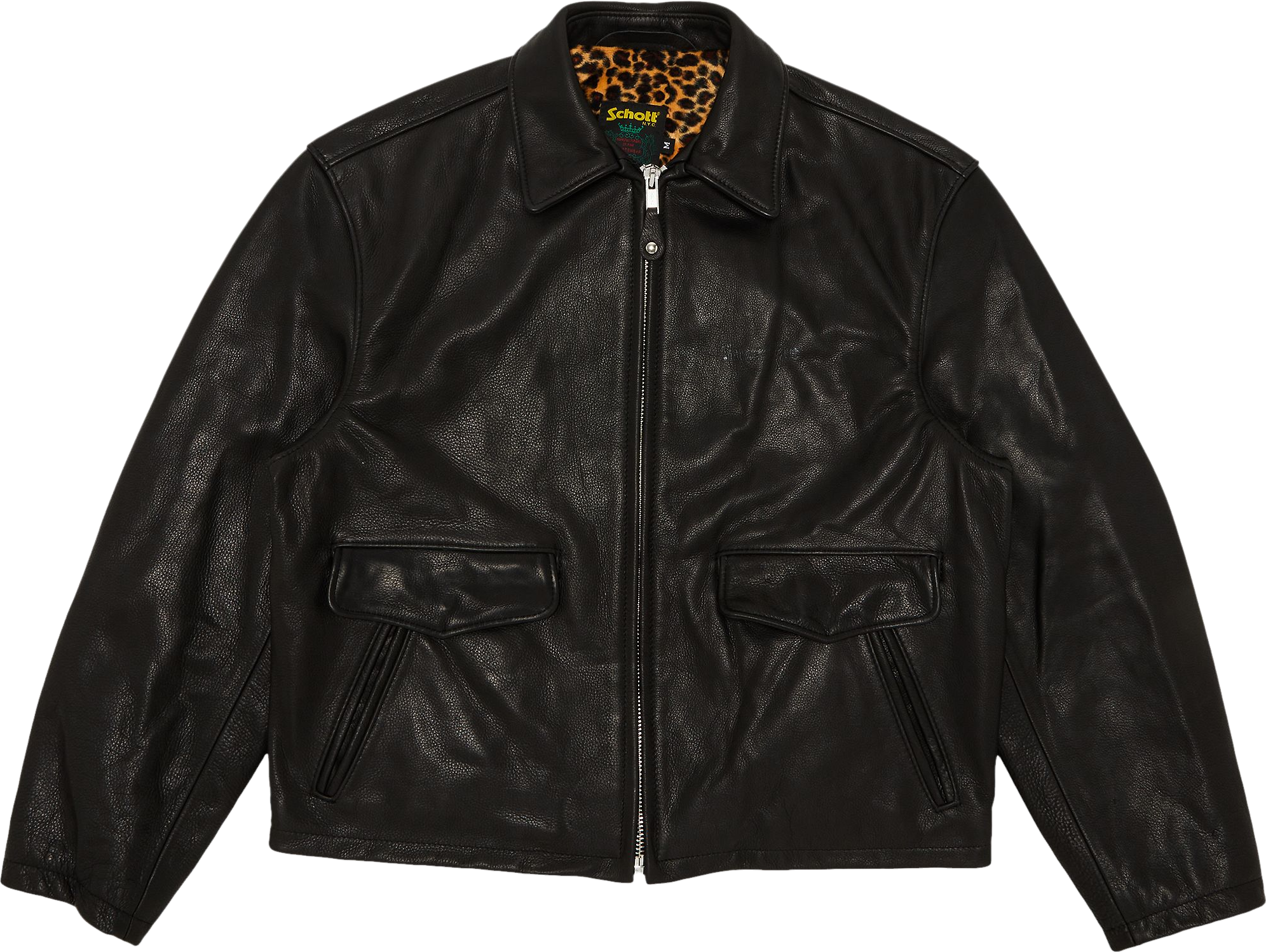 Supreme X Schott Leather Racer Jacket - Black | Editorialist
