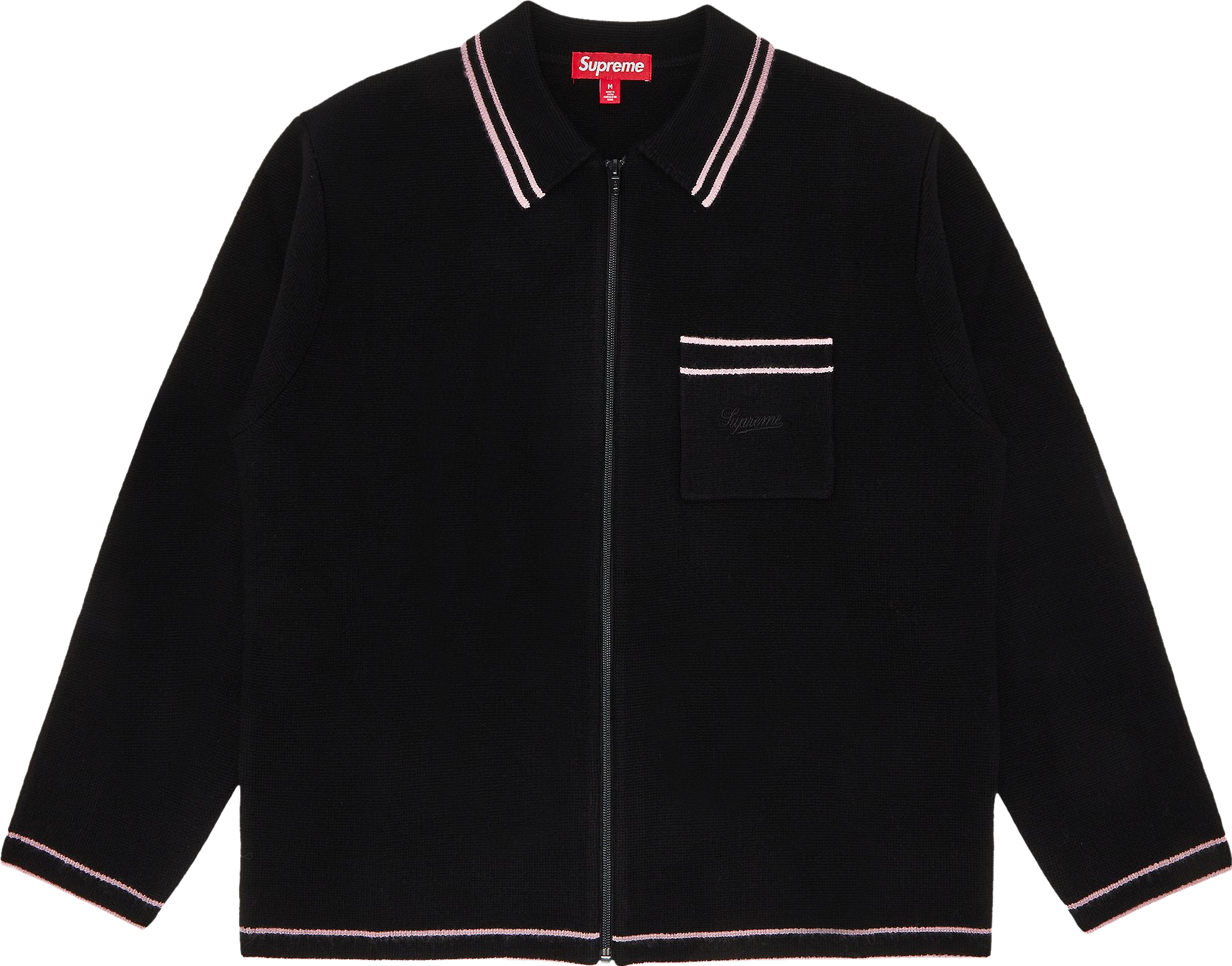 Supreme Zip-up Polo Sweater - White | Editorialist