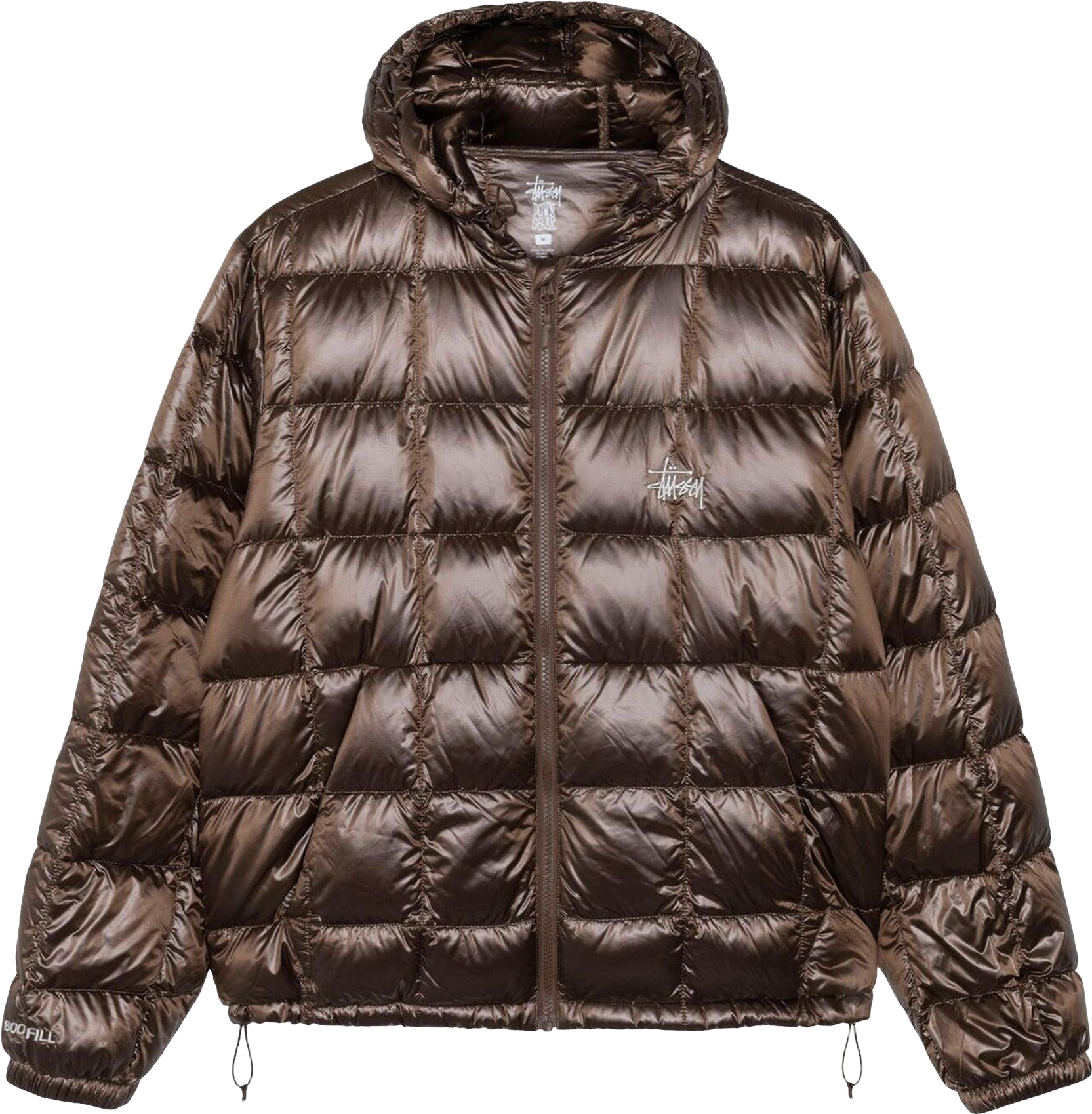 StüSsy Midweight Hooded Puffer - Black | Editorialist