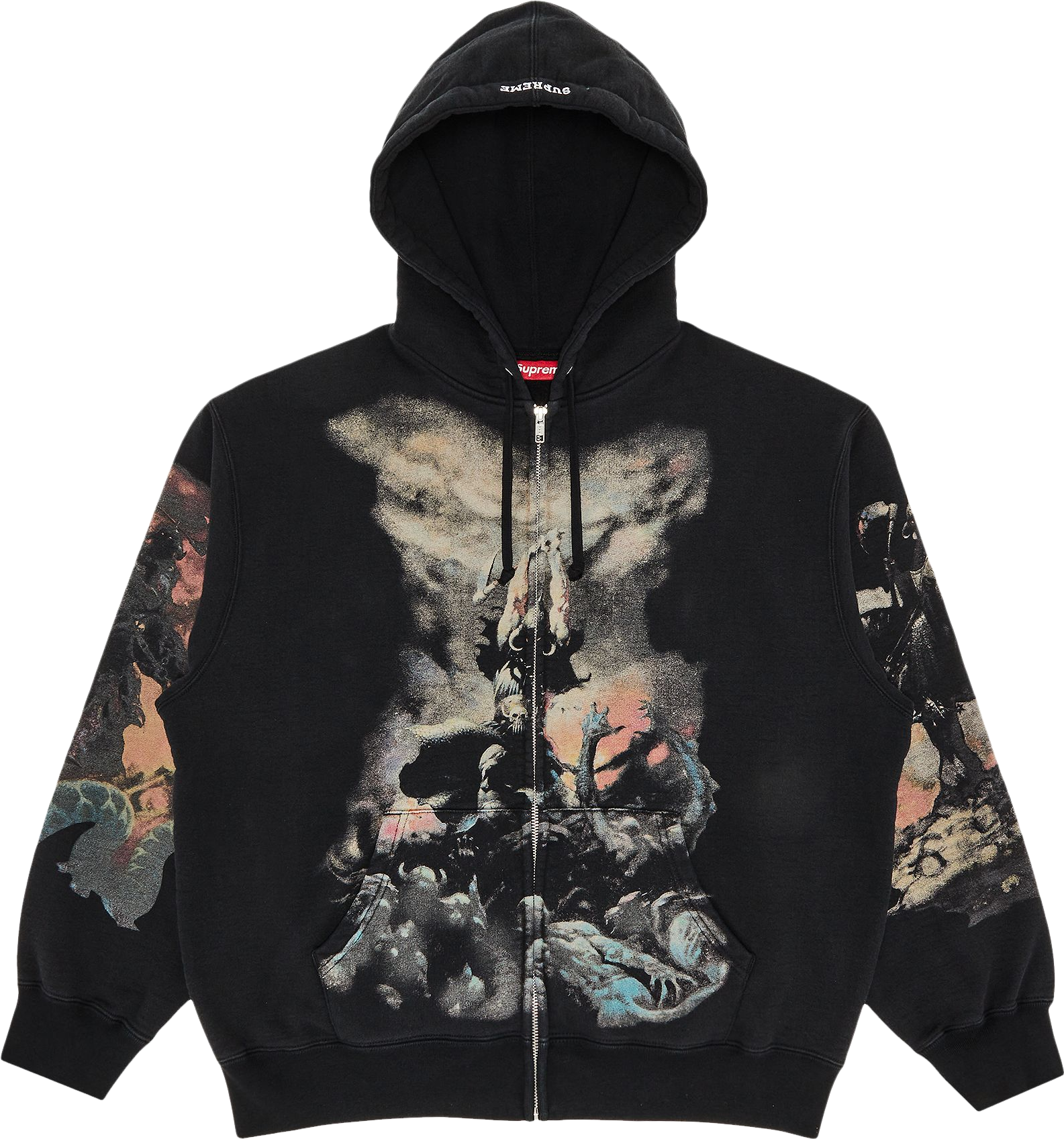 Supreme X Frank Frazetta Zip-Up Hoodie - Blue | Editorialist