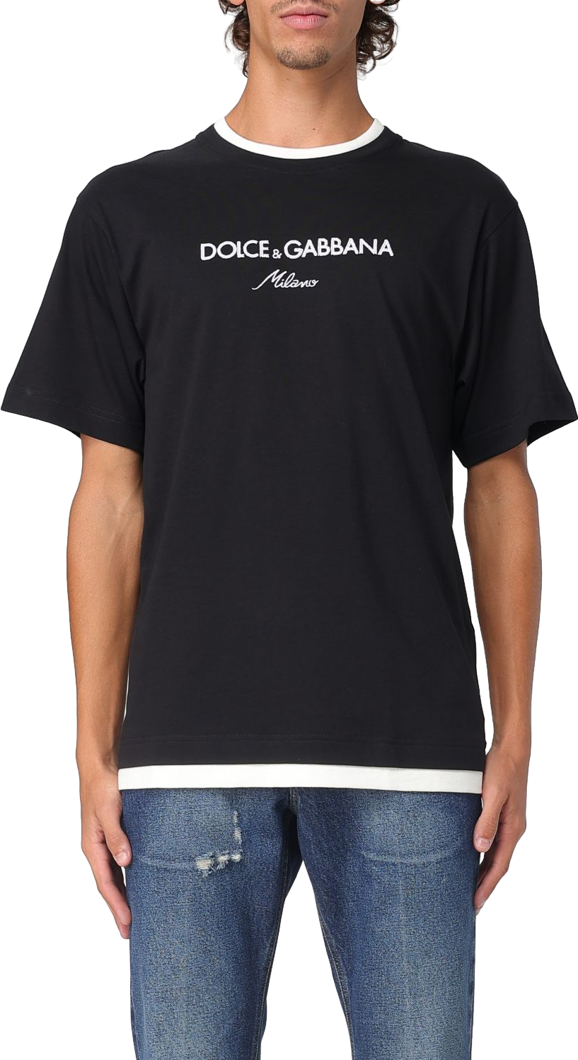 Dolce & Gabbana Logo T-Shirt - Black - 35% Off | Editorialist