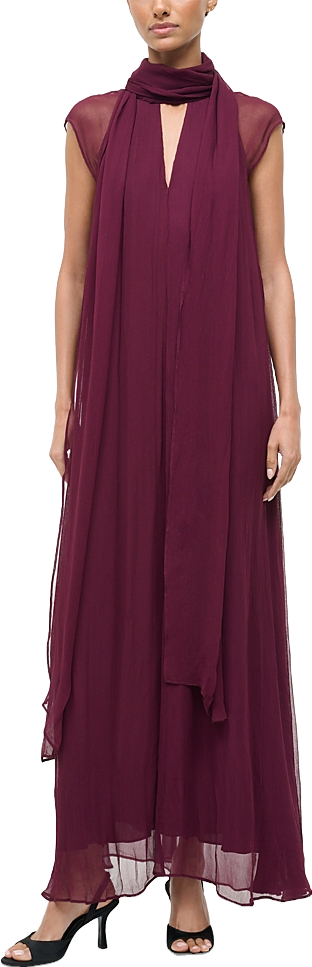 Buy Staud Camilla Tie Neck Maxi Dress - Syrah At 30% Off | Editorialist