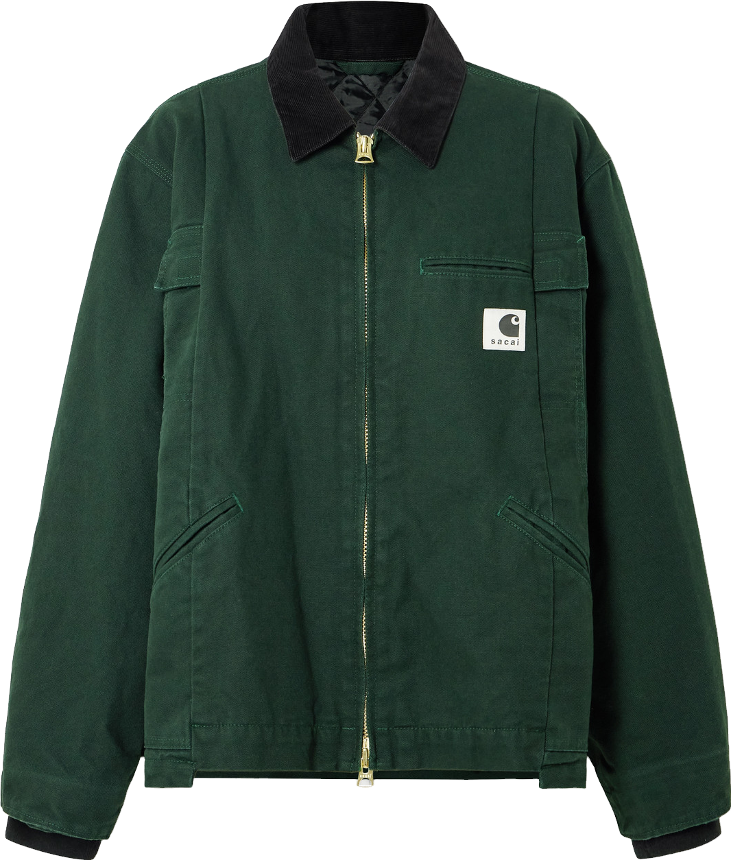 Sacai Carhartt Wip Duck Cotton-Canvas Jacket - Green | Editorialist Sacai Carhartt Wip Duck Cotton-Canvas Jacket - Green | Editorialist