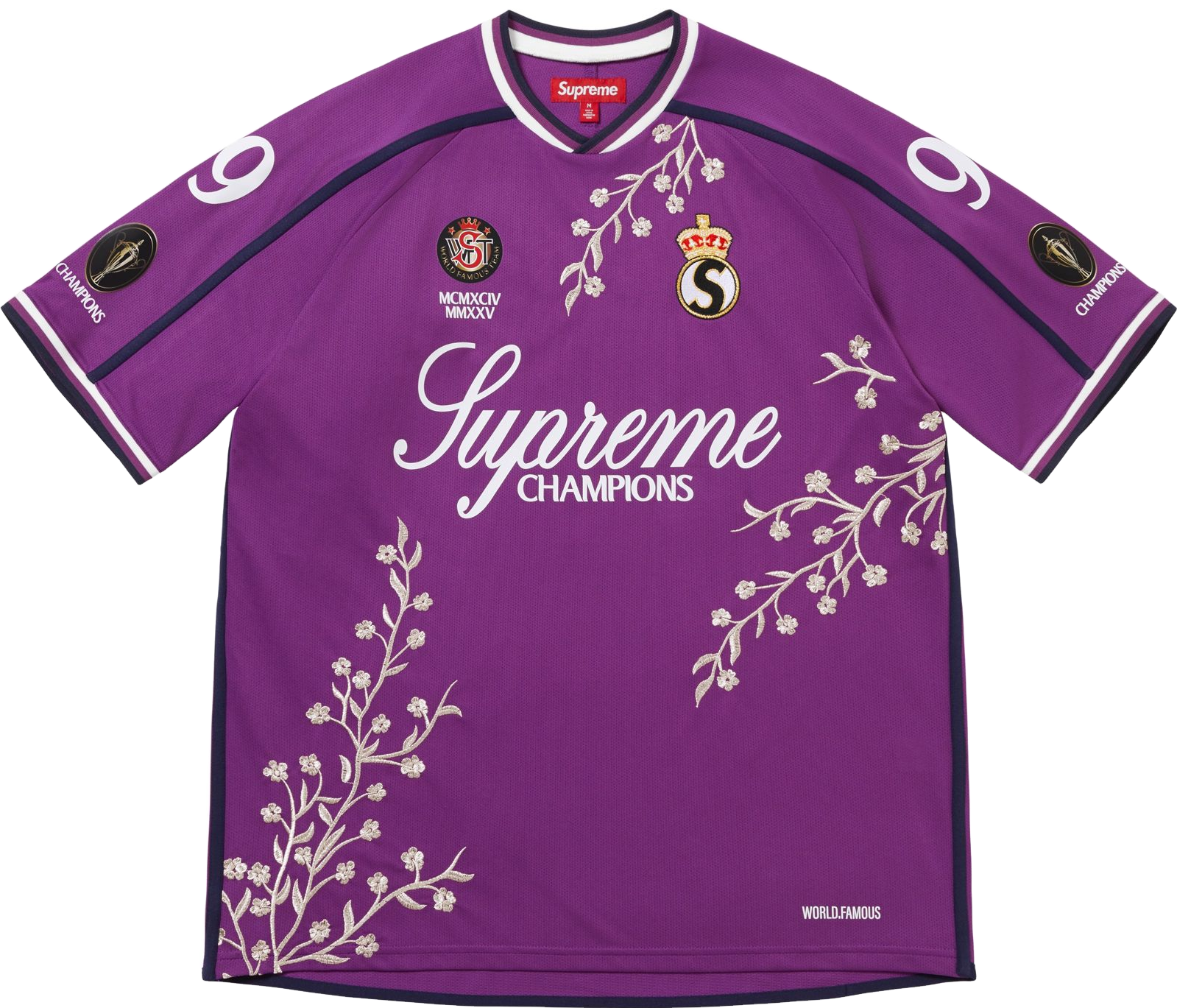 Supreme Floral Soccer Jersey - Purple | Editorialist