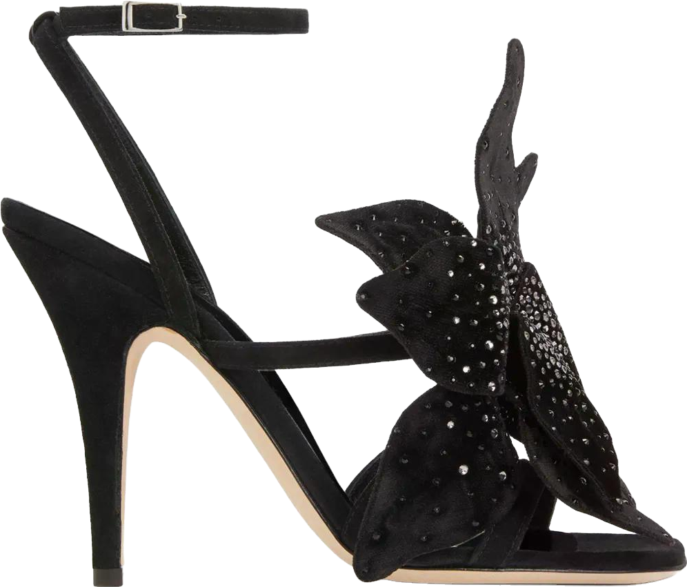 Giuseppe Zanotti 105mm Florant Embellished Floral Ankle-Strap