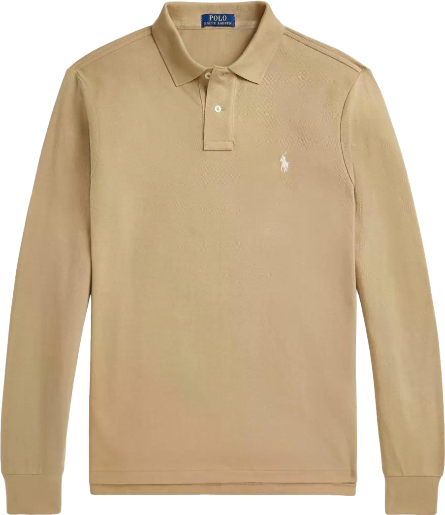 Polo Ralph Lauren Long-Sleeve Polo Shirt - Neutrals | Editorialist