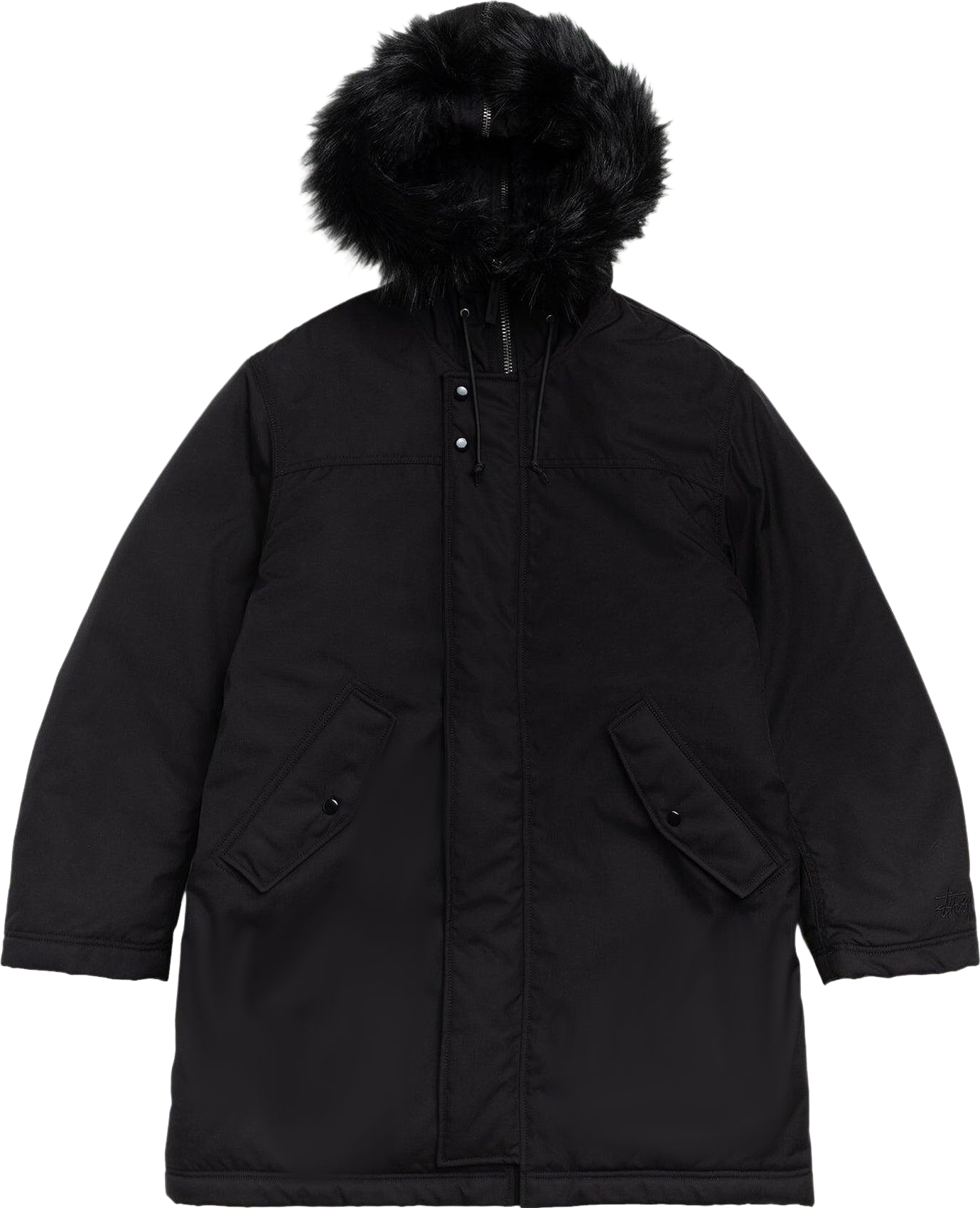 StüSsy X Alpha Kryptek N-2b Short Waist Parka - Black | Editorialist