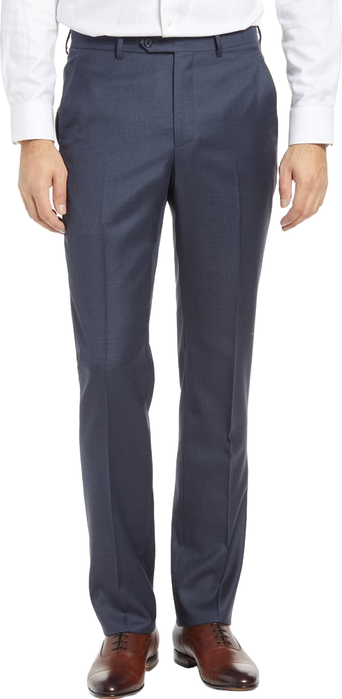 Santorelli Roma Loro Piana Wool Serge Dress Pants In Tobacco - 69