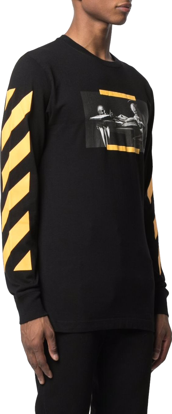 Off-White Caravaggio Print Long-Sleeve T-Shirt - Black | Editorialist
