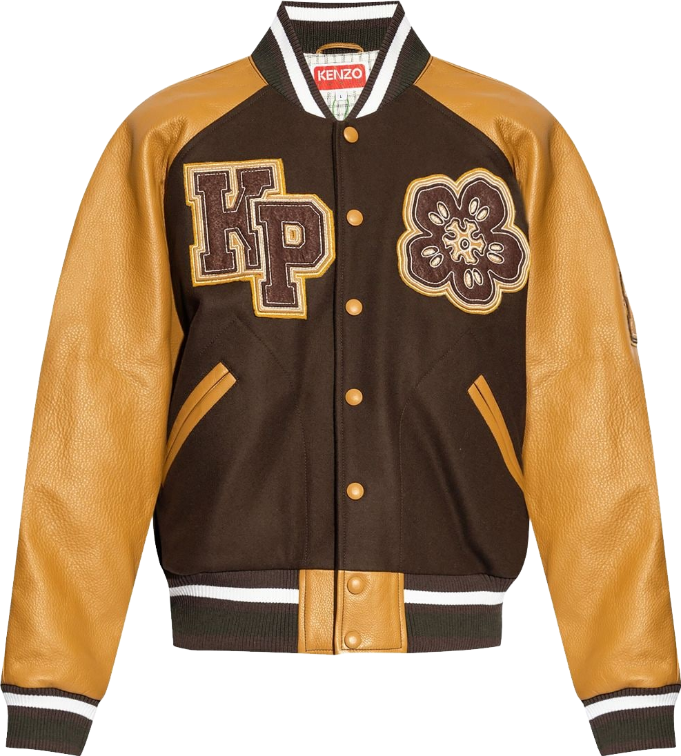Buy Kenzo Boke Flower Varsity Jacket - Brown At 29% Off | Editorialist