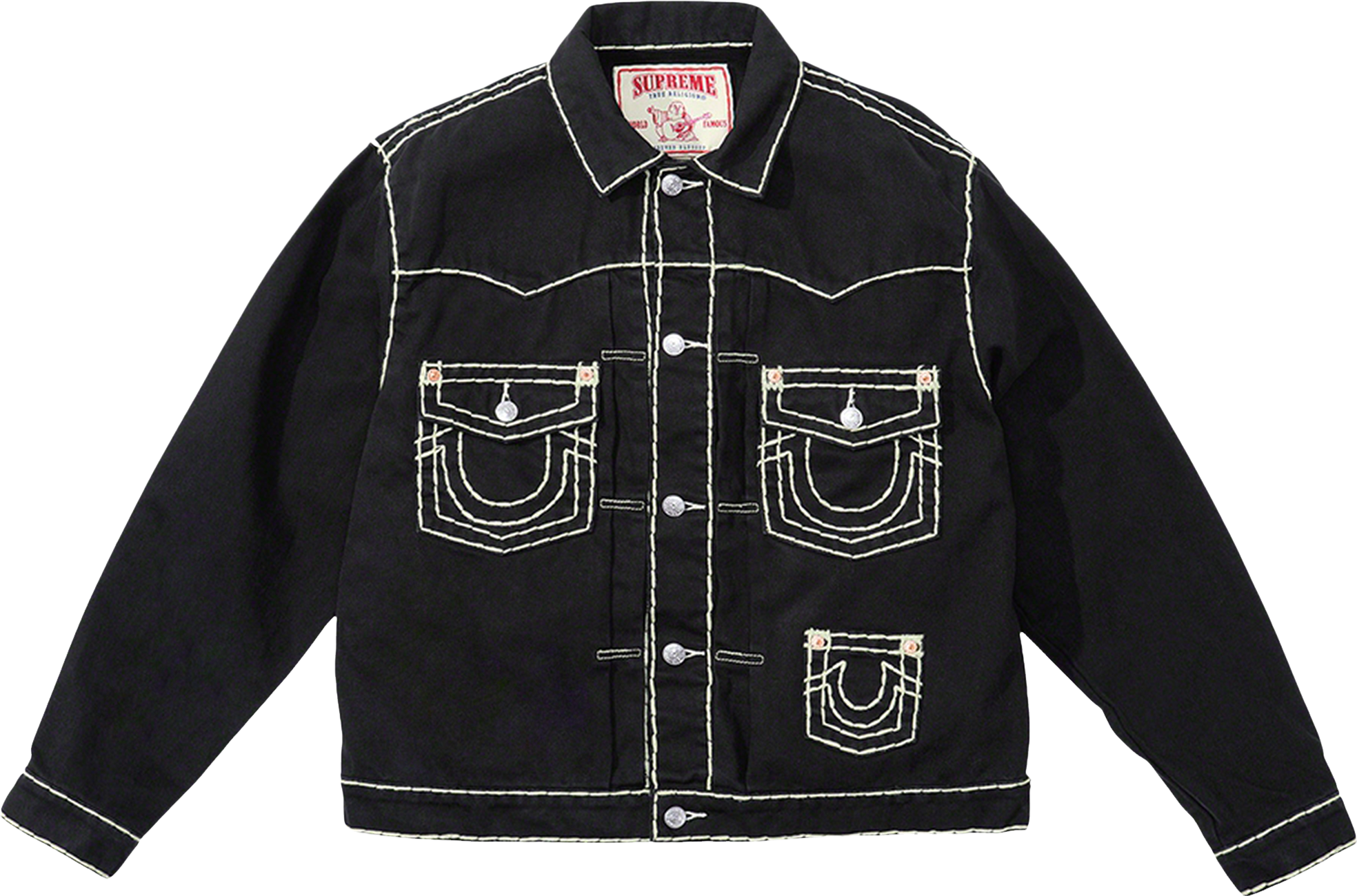 Supreme X True Religion Denim Trucker Jacket - Black | Editorialist