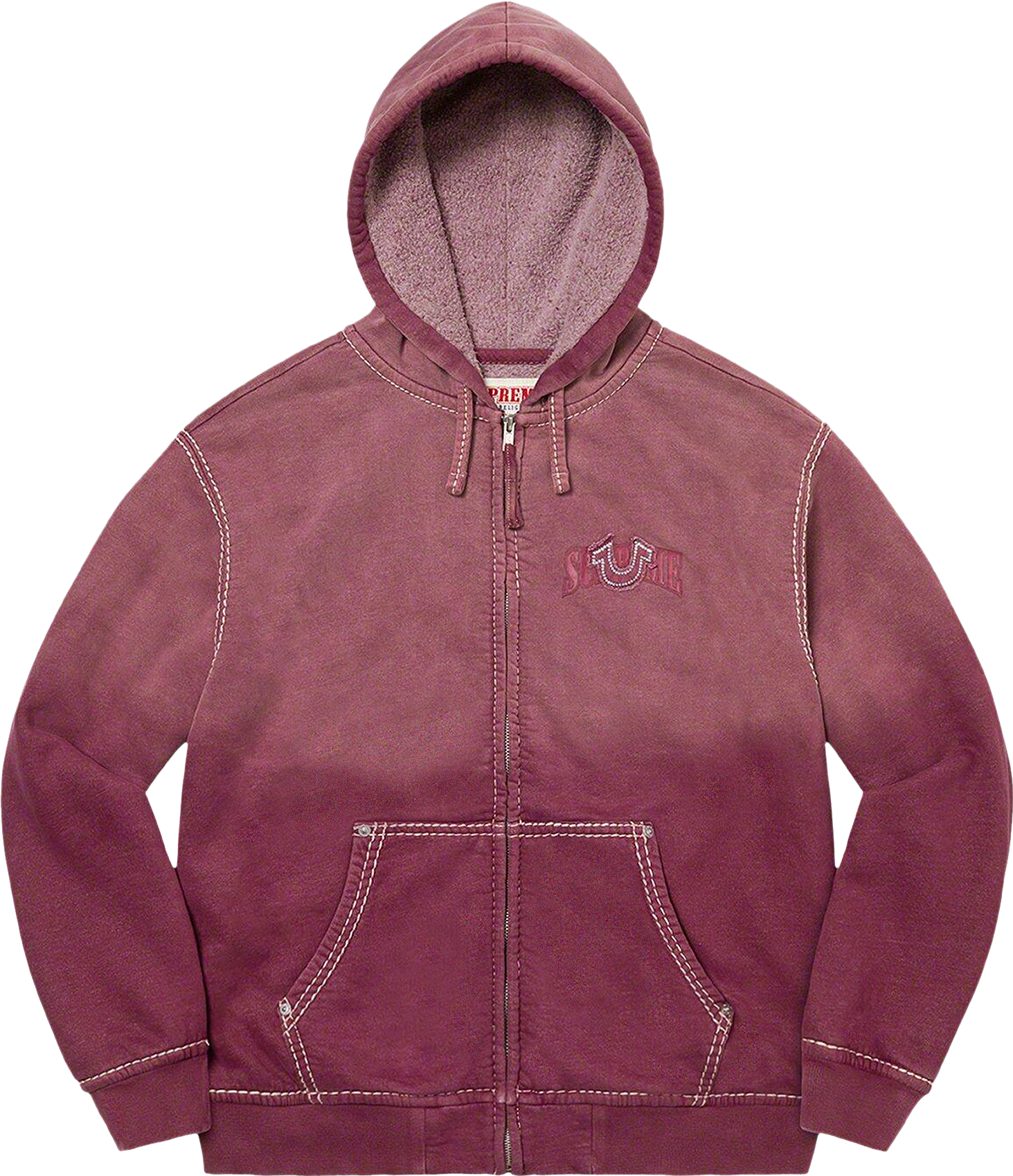 Supreme X True Religion Zip-Up Hooded Sweatshirt - Blue | Editorialist