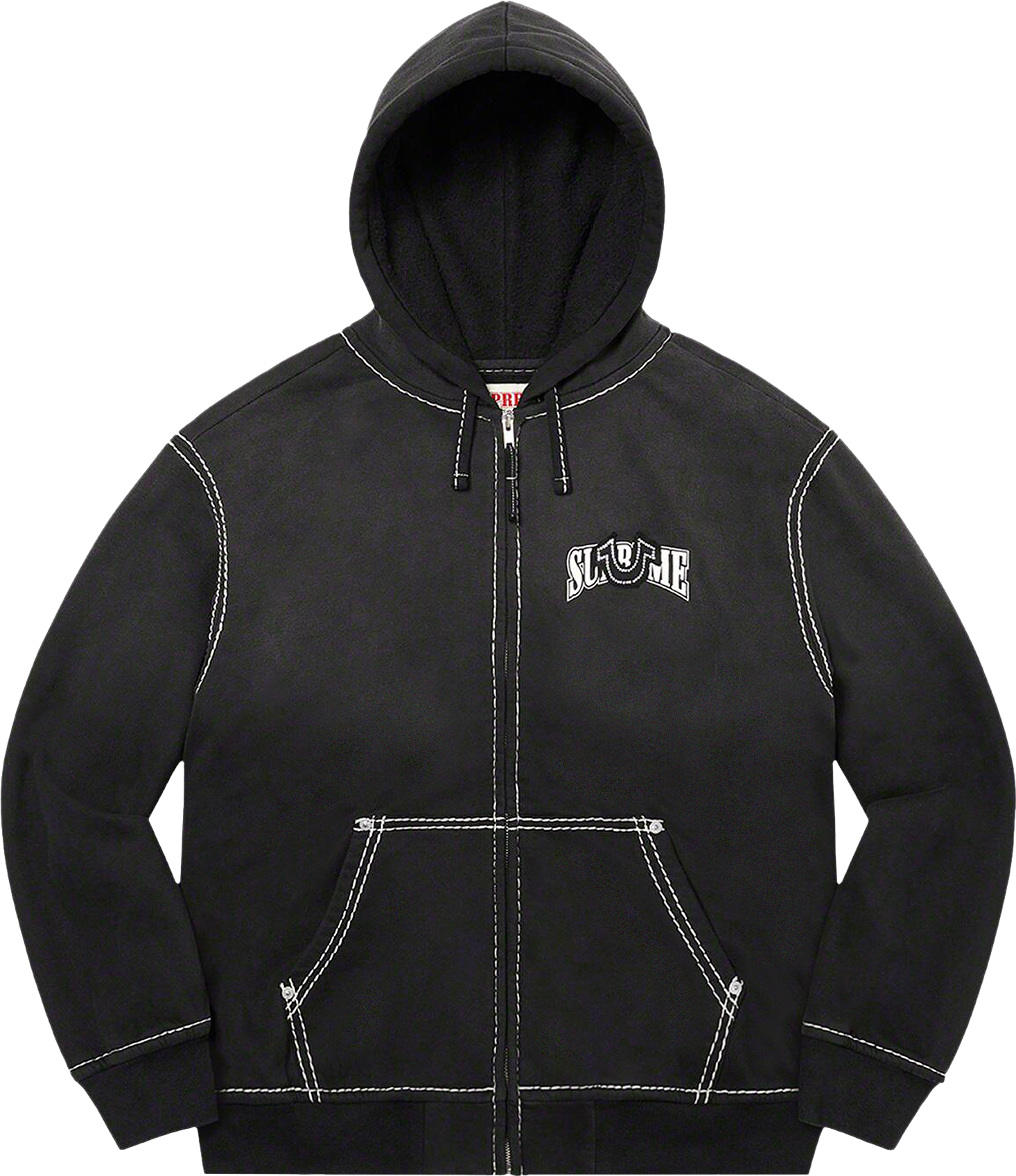 Supreme X True Religion Zip Up Hooded Sweatshirt In Black