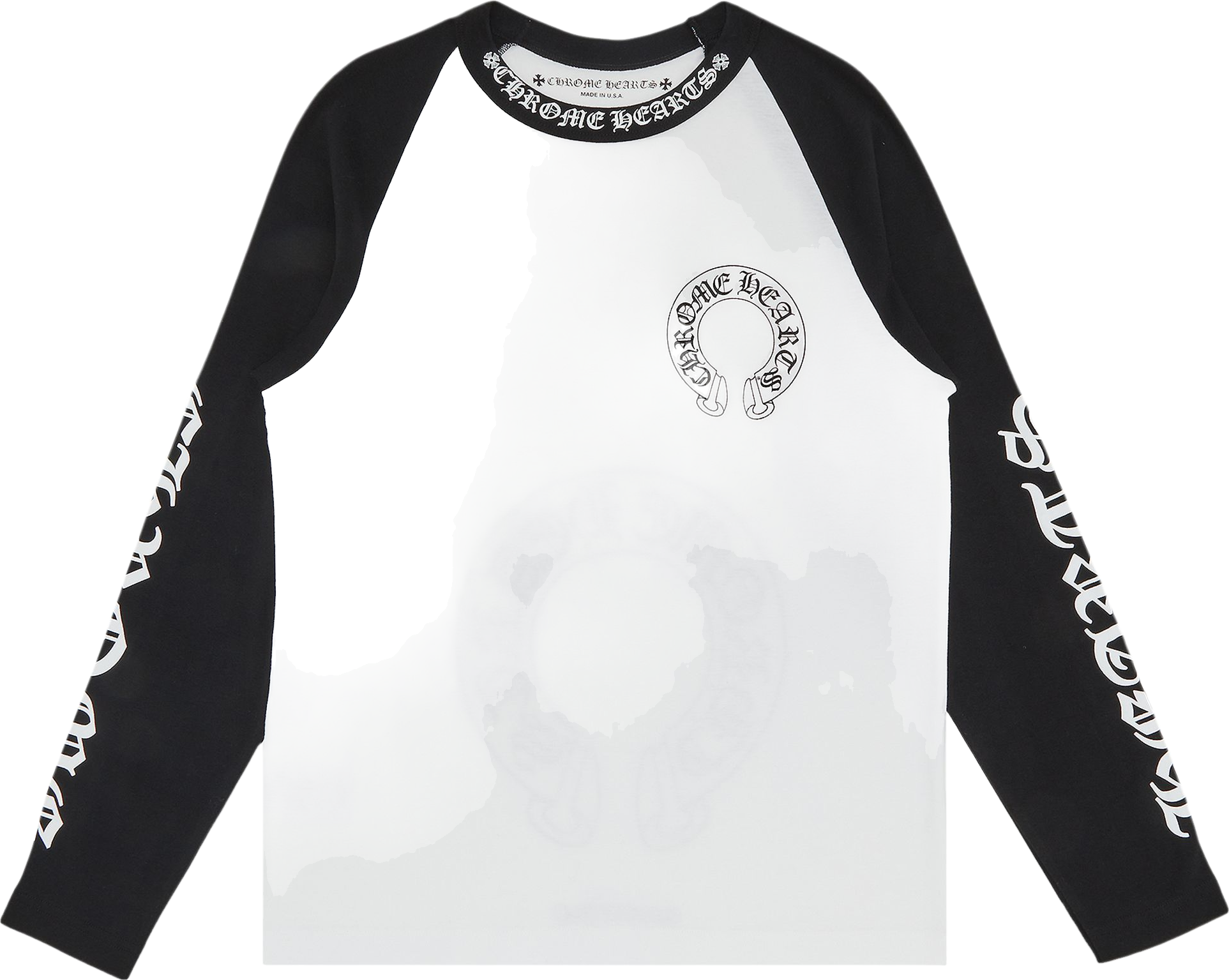 Chrome Hearts Horseshoe Neck Logo 3/4 Sleeve Shirt - Black