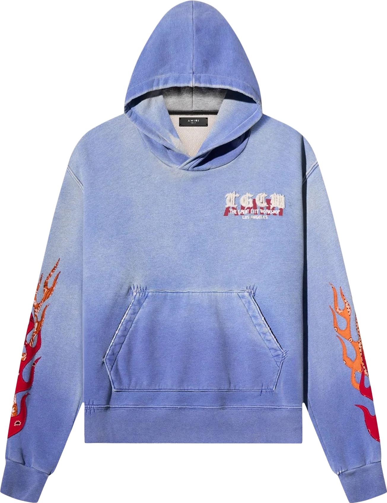 Amiri T.G.C.W. Flames Hoodie - Blue | Editorialist