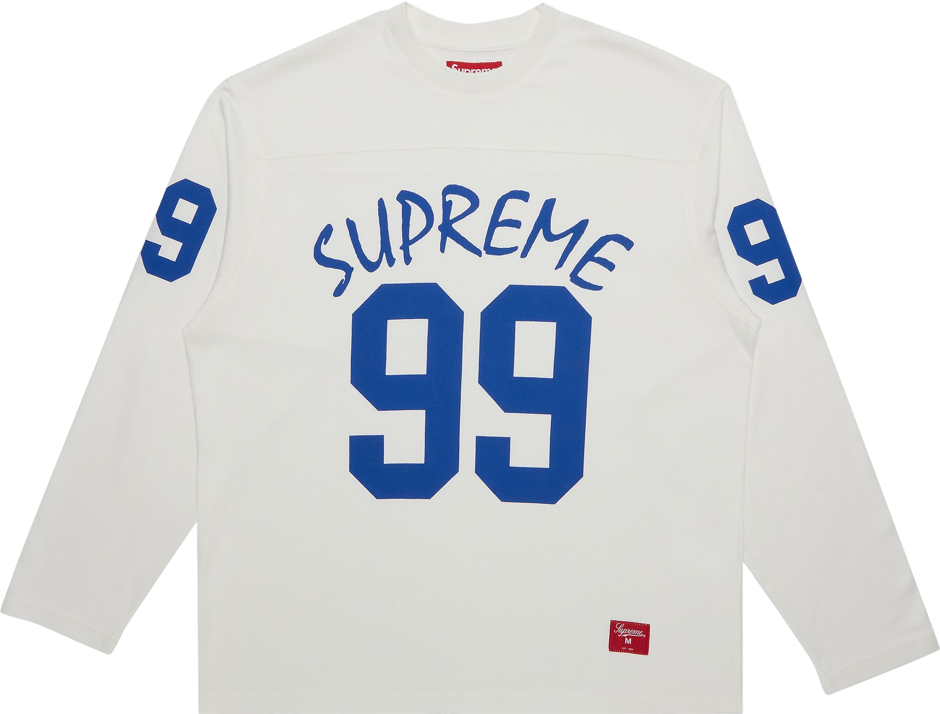 Supreme 99 Long-Sleeve Football Top - White | Editorialist