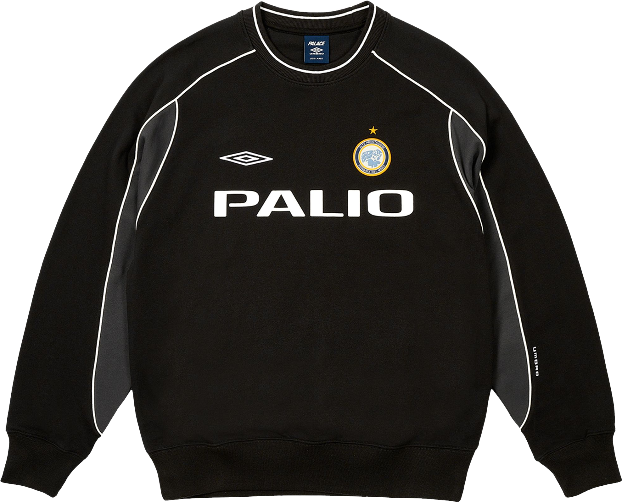 Palace X Umbro Warm Up Crew - White | Editorialist