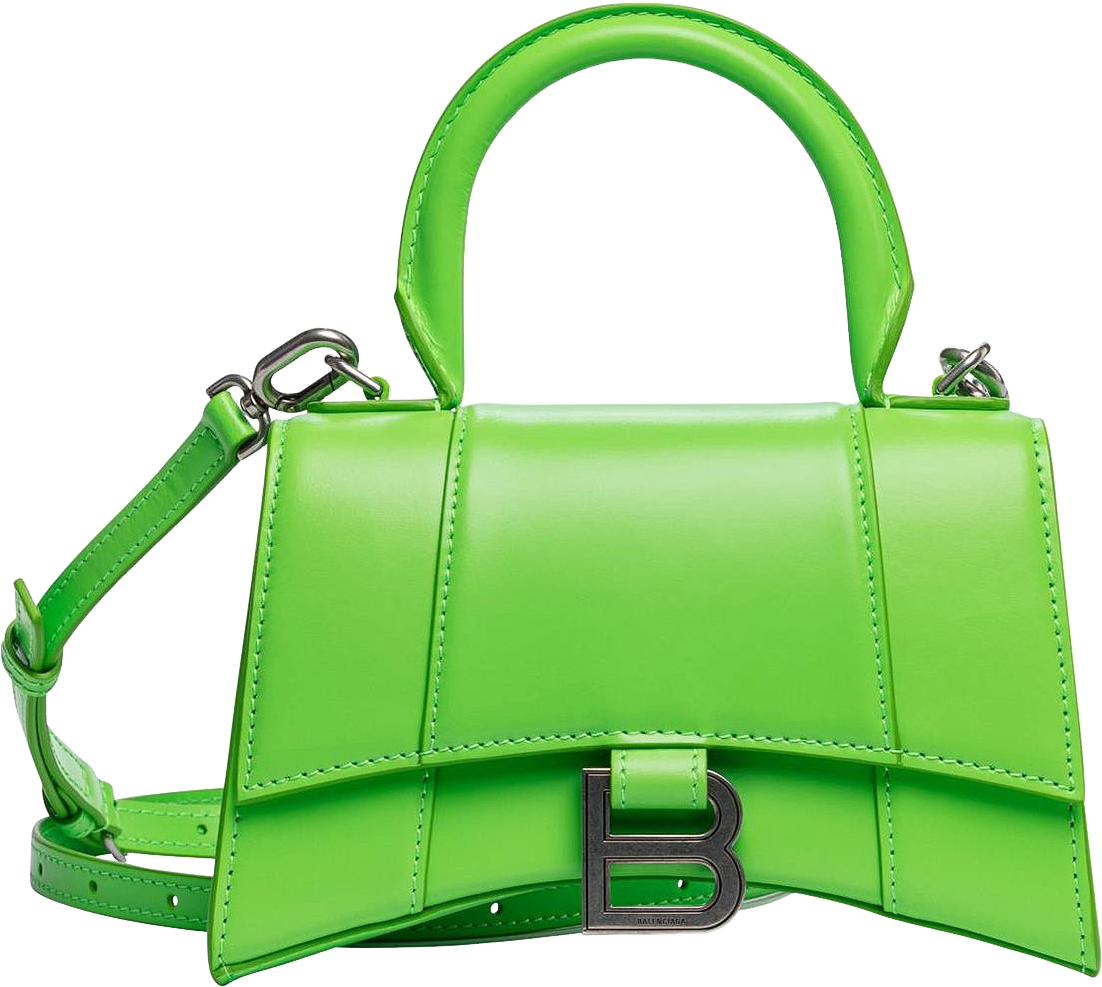 Balenciaga Xs Hourglass Top Handle Bag - Green | Editorialist