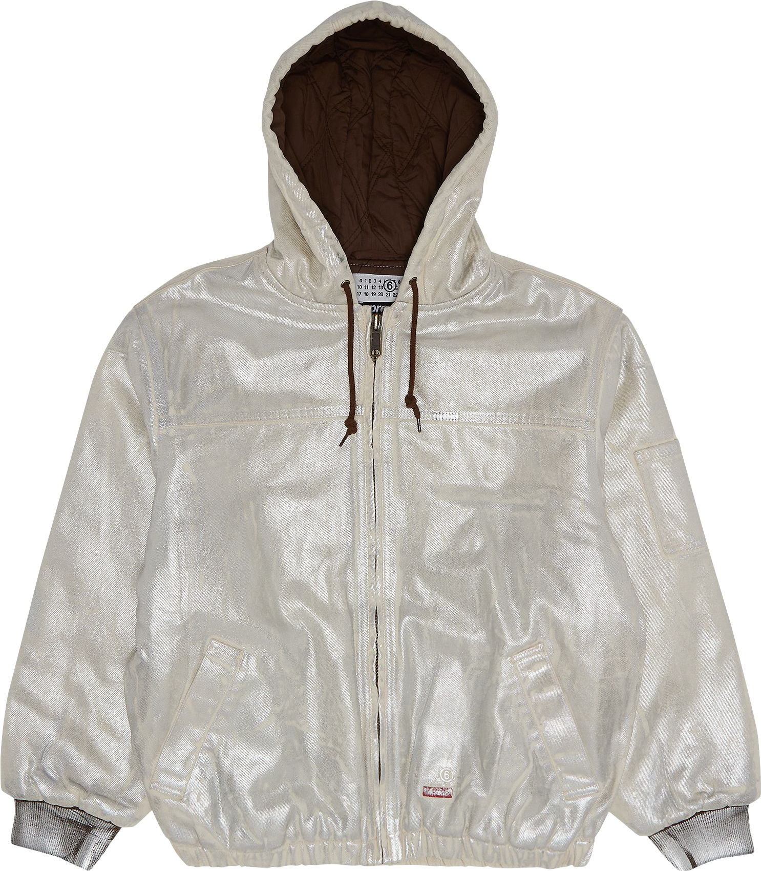 Supreme X Mm6 Maison Margiela Foil Hooded Work Jacket - Silver