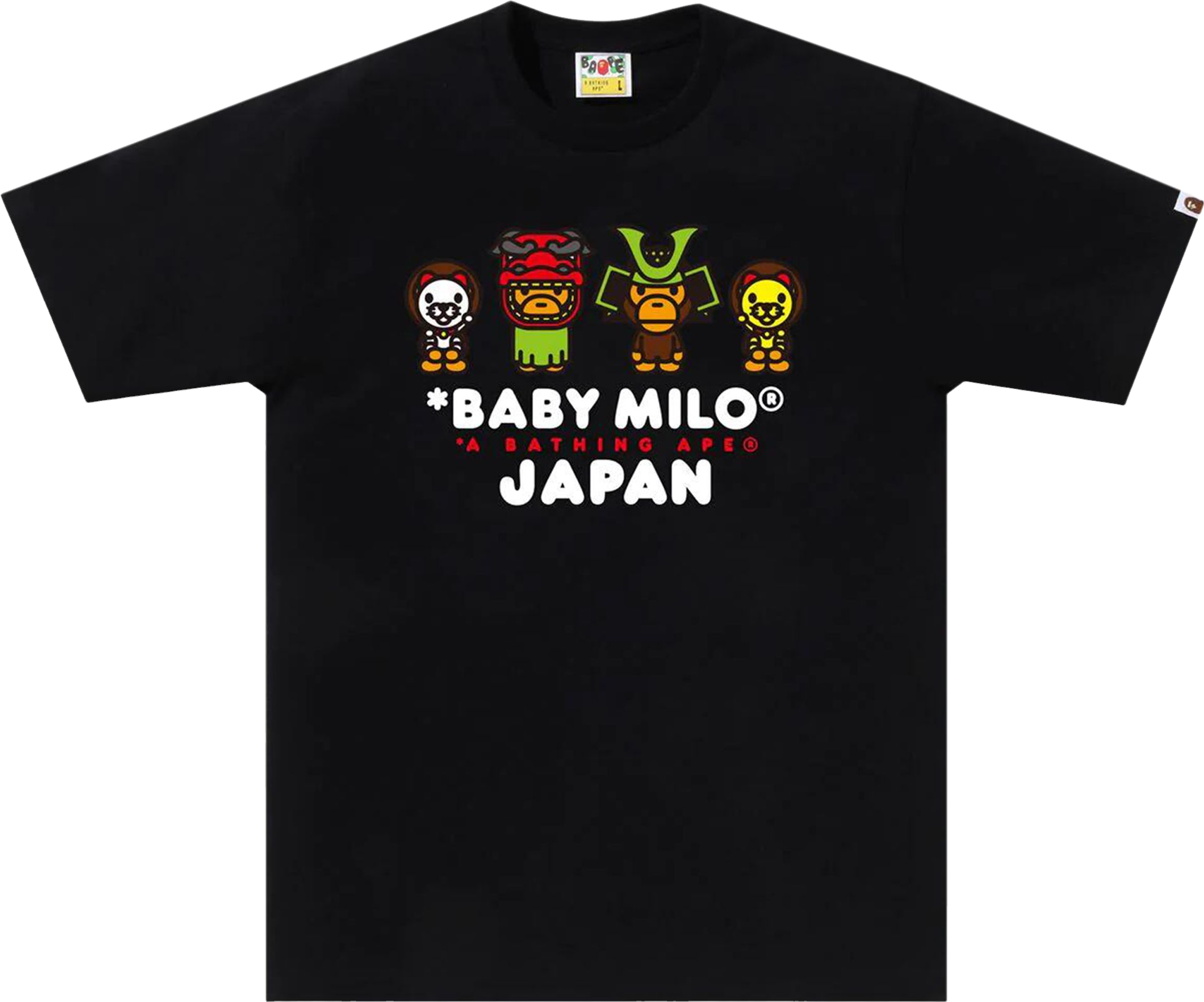 BABY L Zepp Haneda ホワイトフレームTシャツ A Bathing Ape Baby Milo Japan Tee - White | Editorialist
