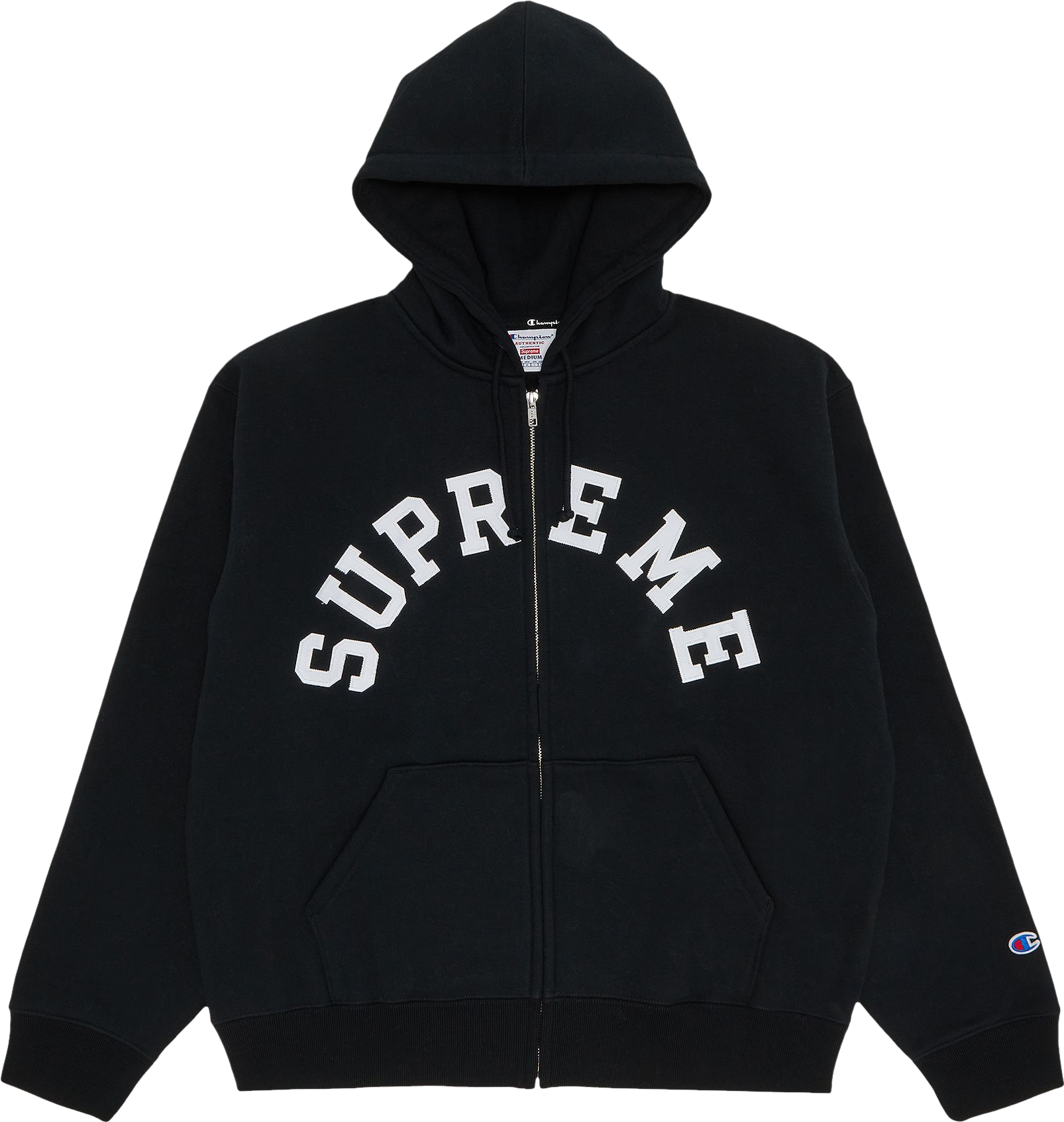 トップス Supreme x Champion Zip Up Hooded Sweatsh Supreme X Champion Zip Up Hooded Sweatshirt - Black | Editorialist
