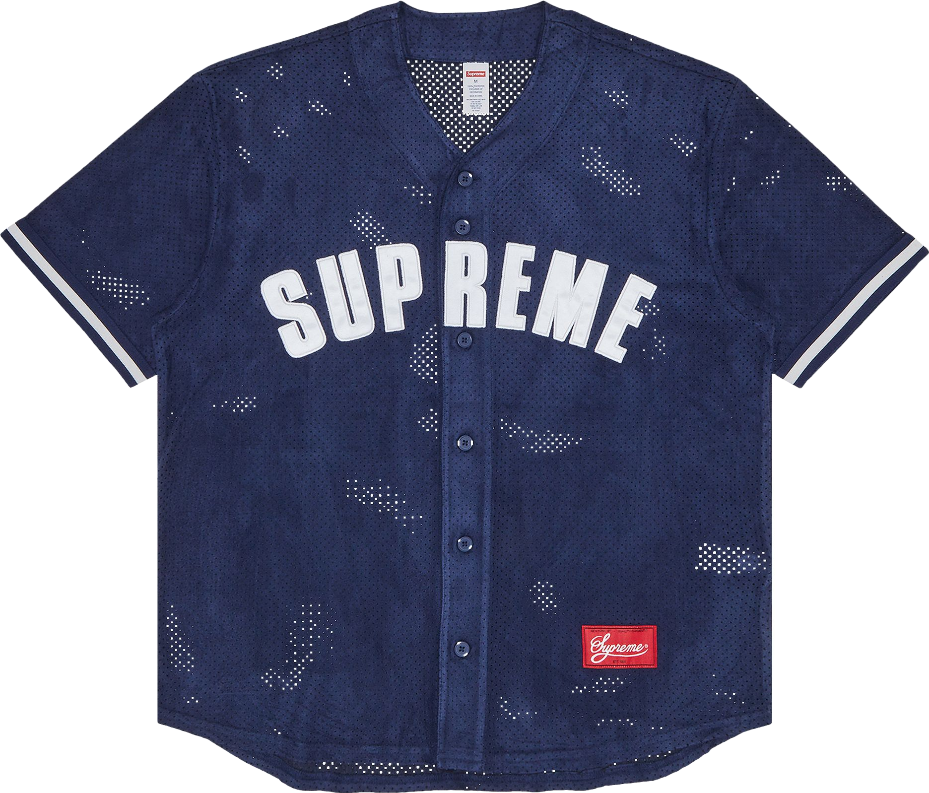 Supreme Ultrasuede Mesh Baseball Jersey - Black | Editorialist