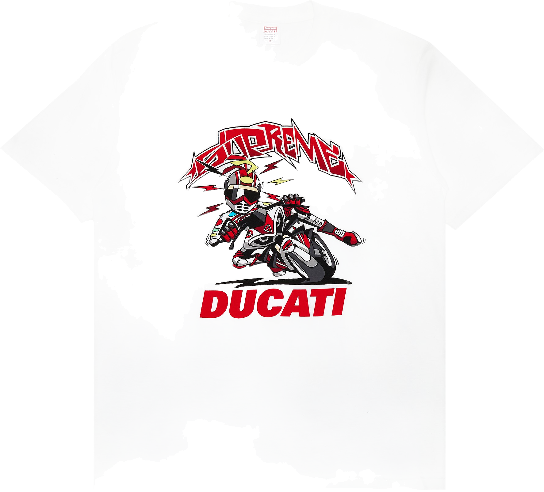 Supreme X Ducati Bike Tee In White | Editorialist