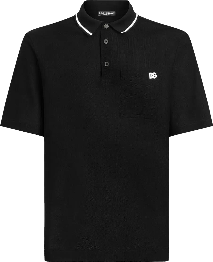 Dolce & Gabbana Cotton Polo Shirt - Black - 40% Off | Editorialist
