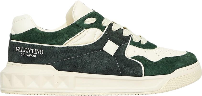 Valentino Garavani One Stud Low Sneakers - Green | Editorialist display picture 1