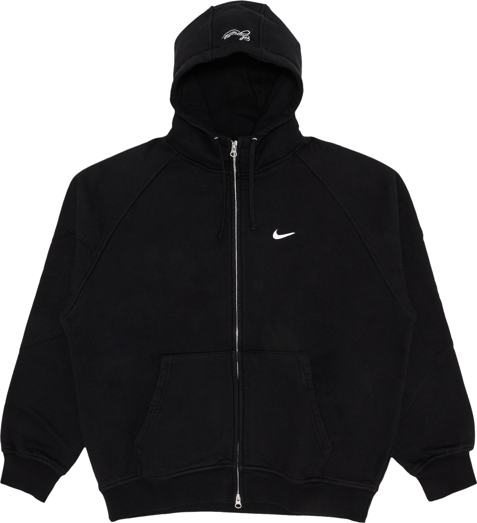 Supreme X Nike Zip-Up Hooded Sweatshirt - Black | Editorialist