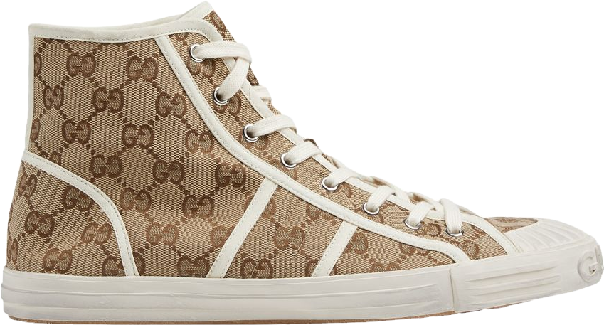 Gucci Signature High-Top Sneakers - Brown | Editorialist display picture 1