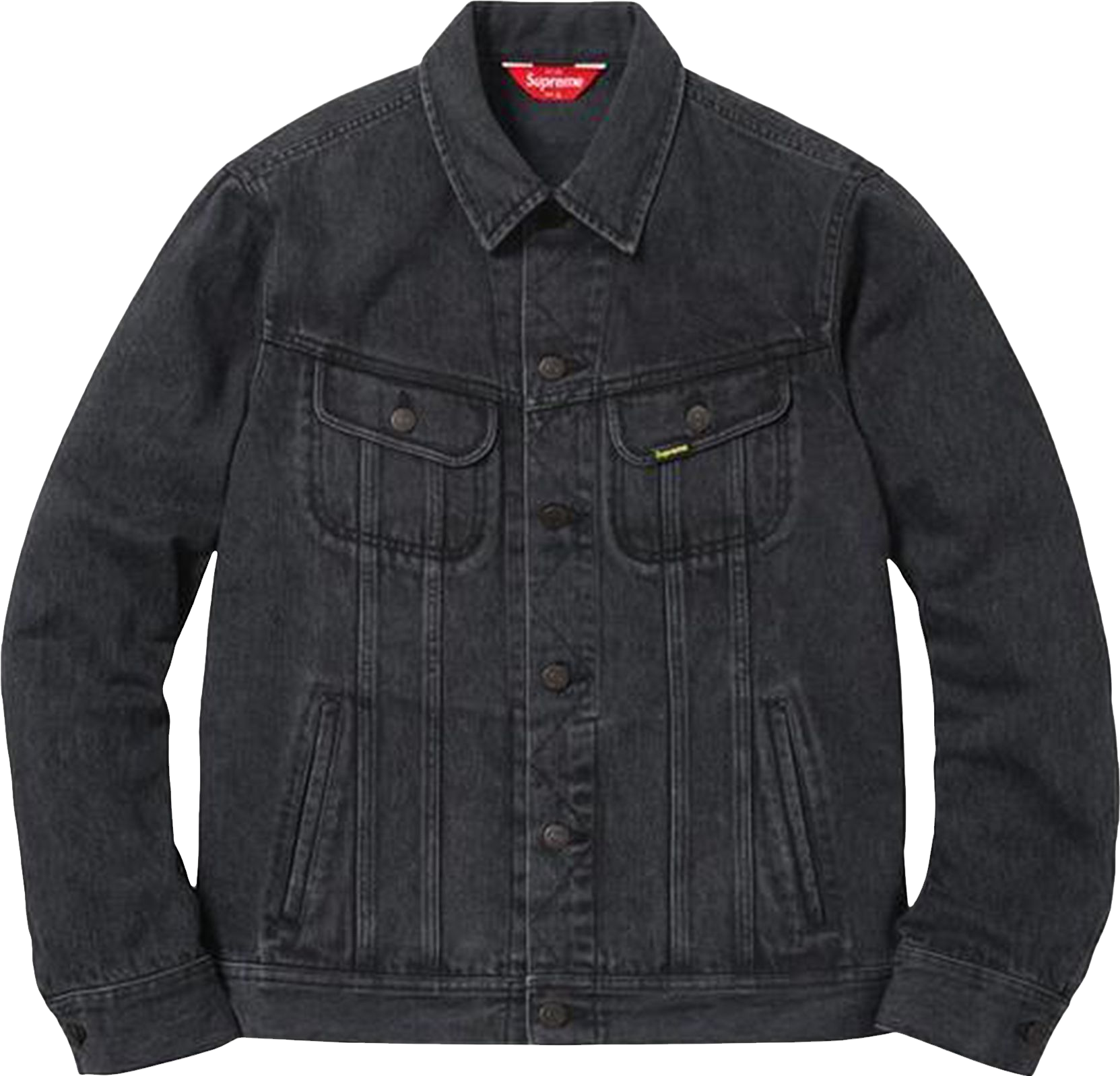 Supreme Studded Seam Denim Trucker Jacket - Black | Editorialist